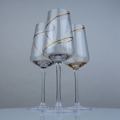 Gold Swirl Champagne Flutes - Set of 2