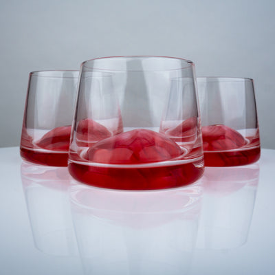 Red Aerating Glasses - Set of 3