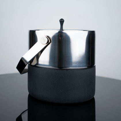 modern ice bucket for home bar with stylish dual tone finish