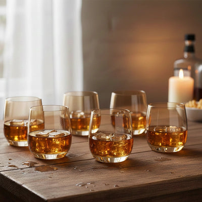 Stemless Tumbler Glasses - Set of 6