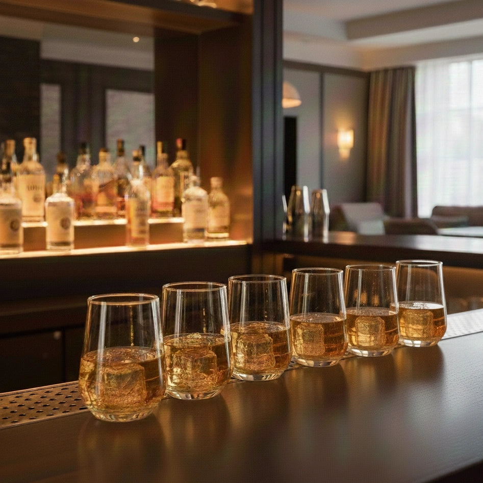 Amber Luxe Glasses- Set of 6