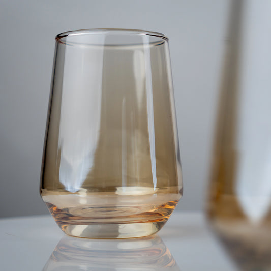 Amber Stemless Glasses- Set of 4