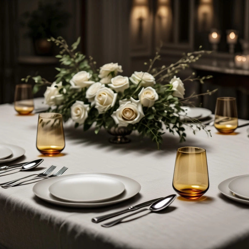 Amber Luxe Glasses- Set of 6