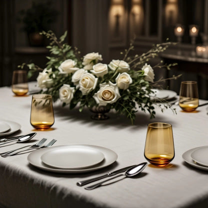 Amber Luxe Glasses- Set of 6