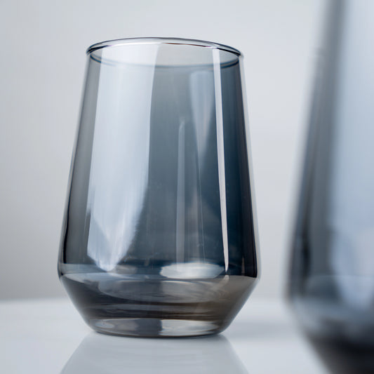 Smoky Grey Stemless Tumblers - Set of 4