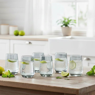 Smoky Luxe Glasses - Set of 6