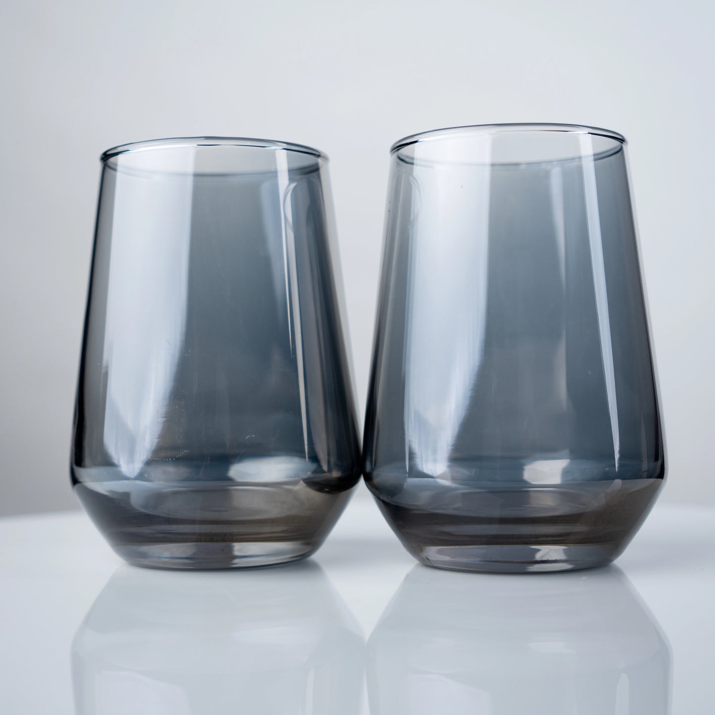 Smoky Grey Stemless Tumblers - Set of 4