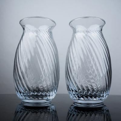 Clear Swirl Pub Glasses - Set of 6