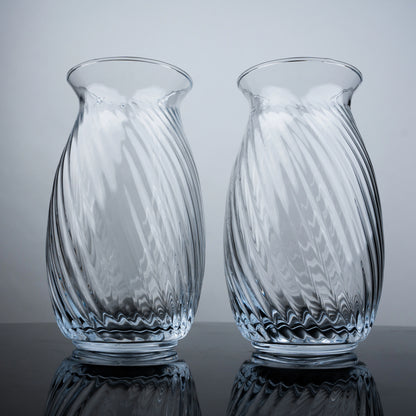 Clear Swirl Pub Glasses - Set of 4