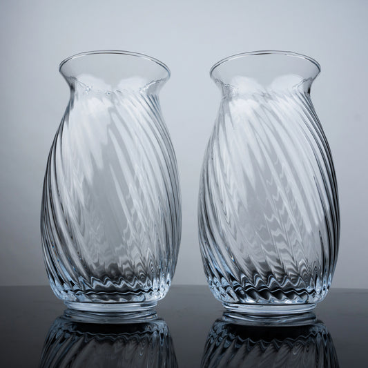 Clear Swirl Pub Glasses - Set of 4