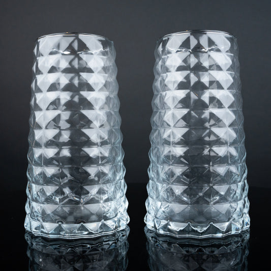 Amber Rounded Rocks Glasses - Set of 4