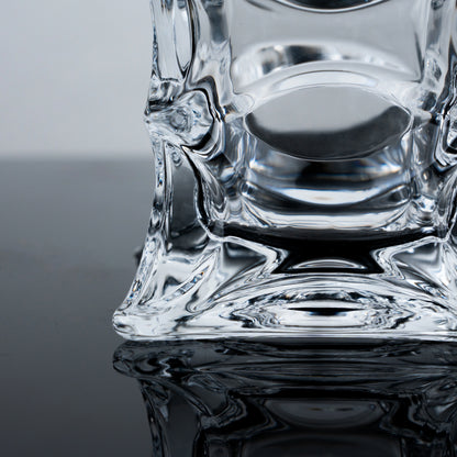 Sculpted Geometric Whiskey Glasses - Set of 6