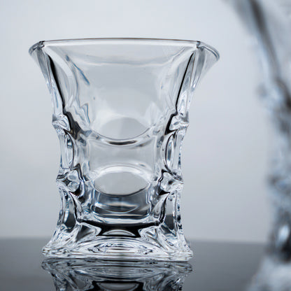 Sculpted Geometric Whiskey Glasses - Set of 6