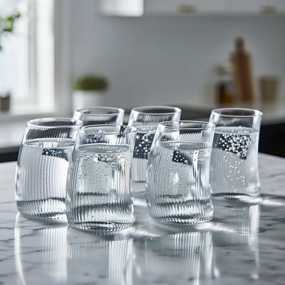 Curved Ripple Tumblers - Set of 6