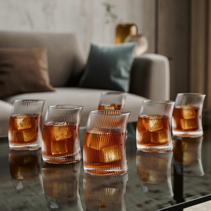 Curved Ripple Tumblers - Set of 6