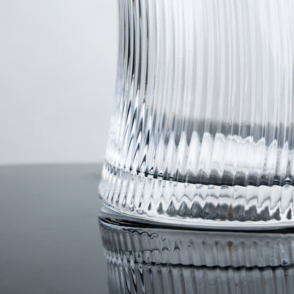 Curved Ribbed Water Glasses - Set of 4