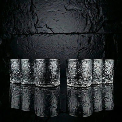 Frosted Hammer Glasses - Set of 6