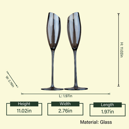 Smokey Champagne Flute - Set of 4