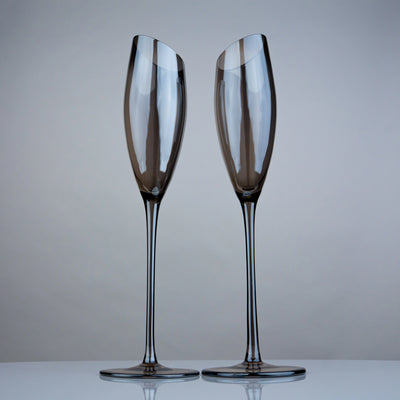 Smokey Champagne Flute - Set of 4