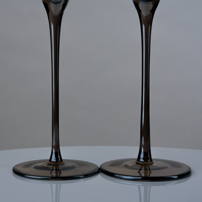Slanted Rim Champagne Flutes - Set of 2