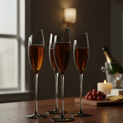 Smokey Champagne Flute - Set of 4