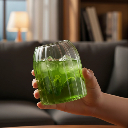 Fluted Dome Drinking Glasses - Set of 4