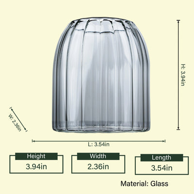 Fluted Dome Drinking Glasses - Set of 4