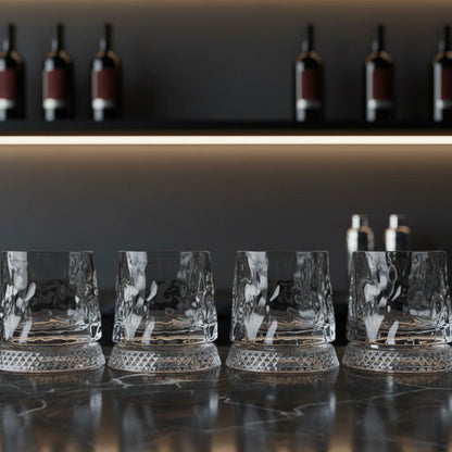 Rotating Wavy Rocks Glasses - Set of 4