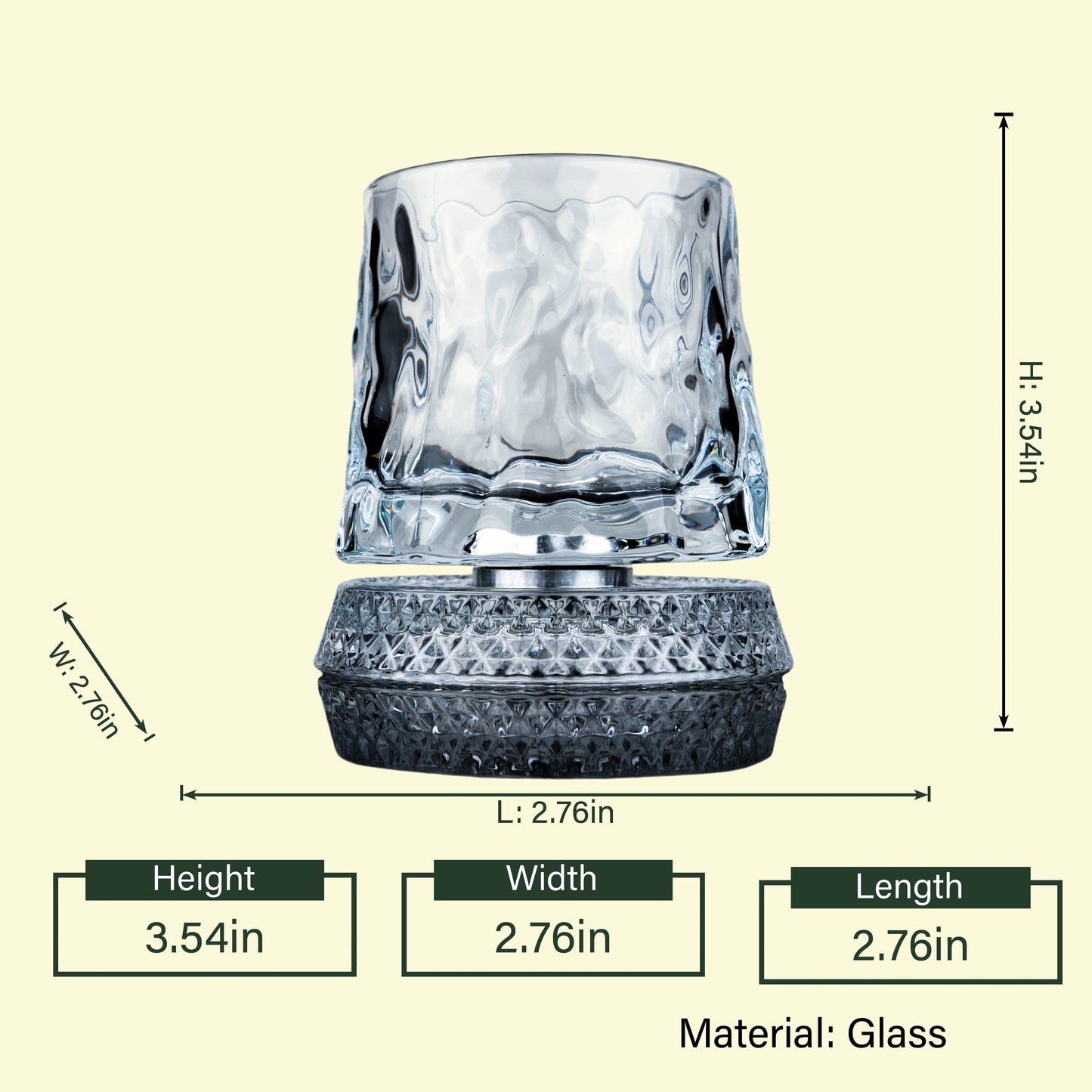 Rotating Wavy Rocks Glasses - Set of 4