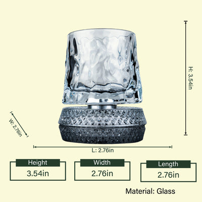Rotating Wavy Rocks Glasses - Set of 4