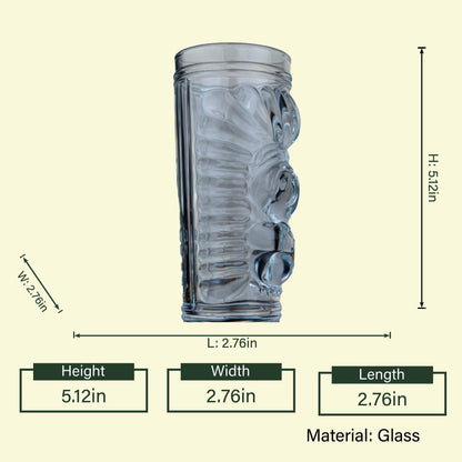 Tiki glass spec sheet, 5.12in tall tumbler