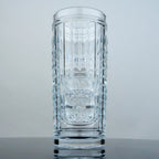 Tiki glass front, embossed Padev signature
