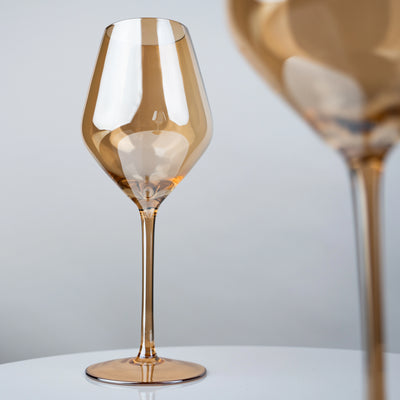 Amber Luxe Wine Glasses - Set of 4