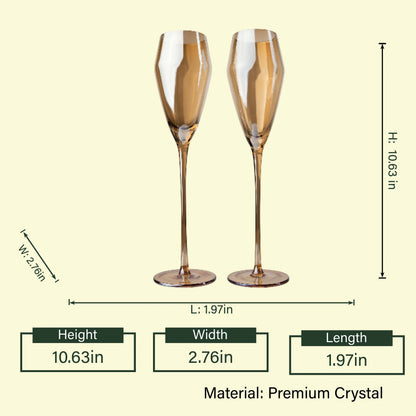 Celeste amber flute pair 10.63in spec