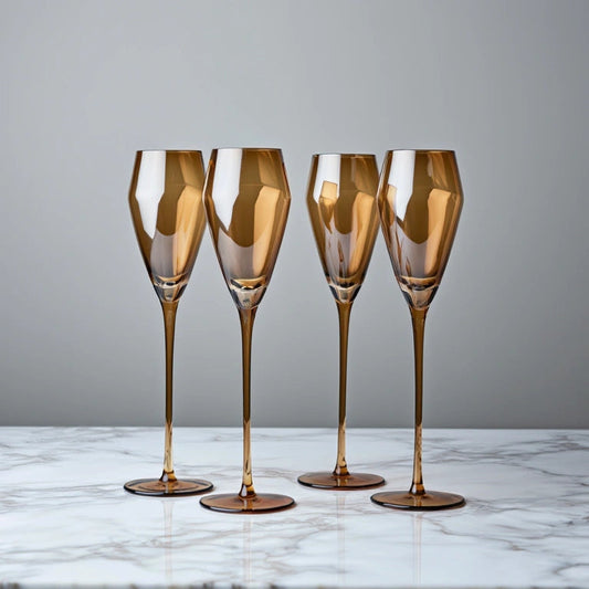 The Celeste Crystal Champagne Flute - Set of 4