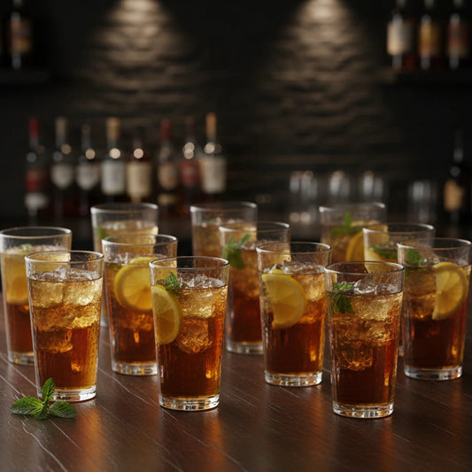 Hammered Clear Highball Glasses - Set of 12