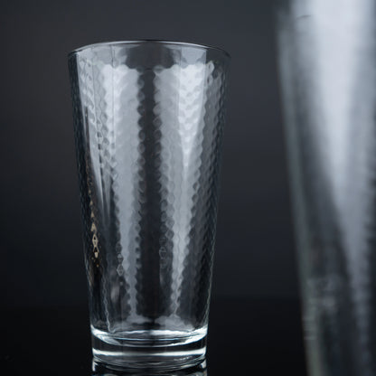 Hammered Clear Highball Glasses - Set of 4