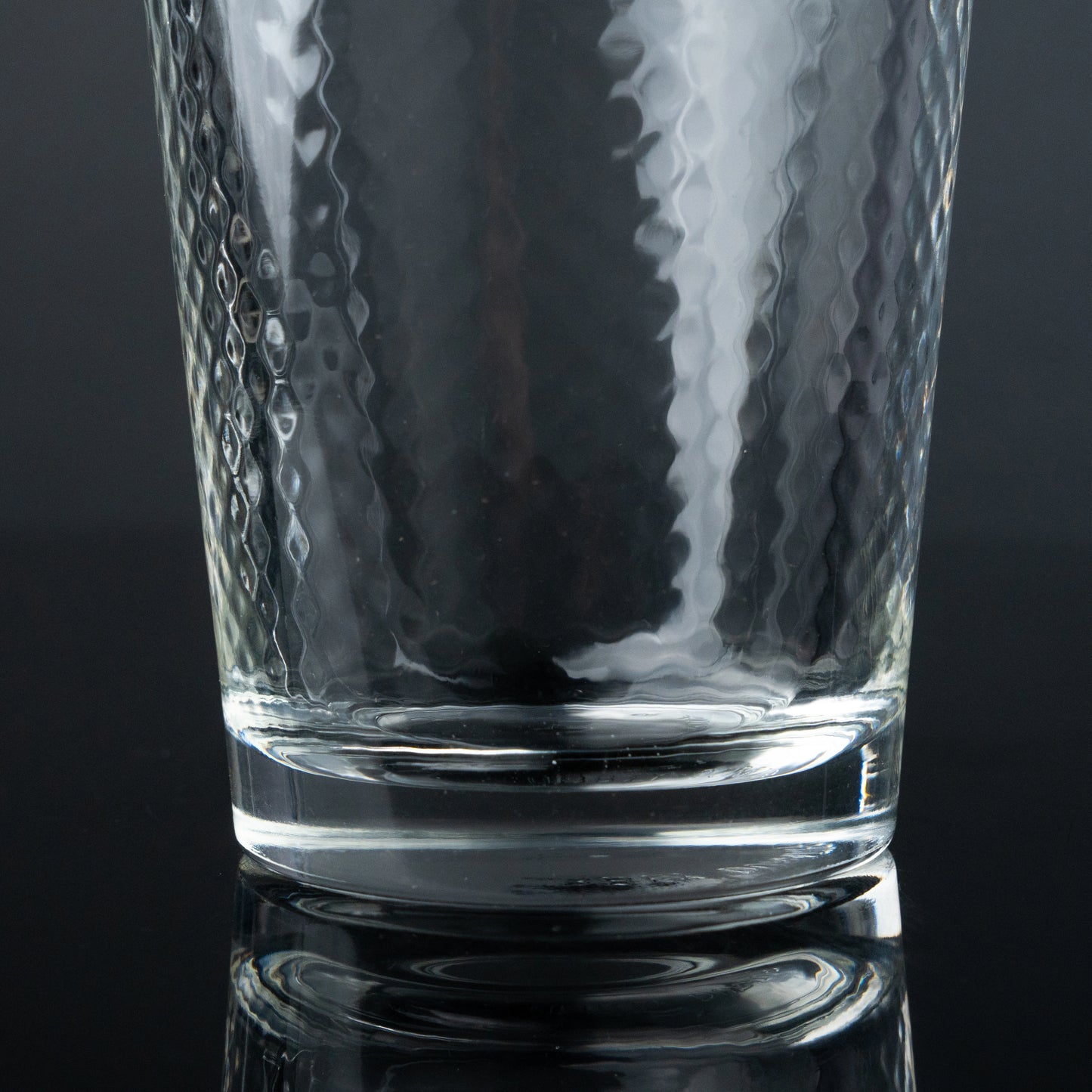 Hammered Clear Highball Glasses - Set of 4