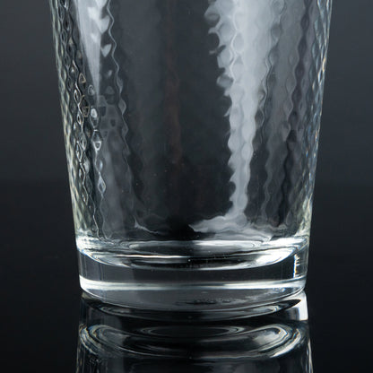 Hammered Clear Highball Glasses - Set of 4