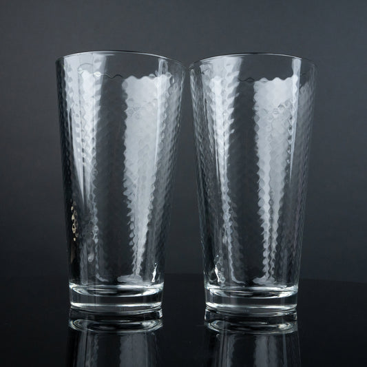Hammered Clear Highball Glasses - Set of 4