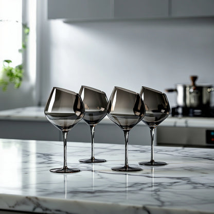 Smokey Wine Glasses- Set of 4