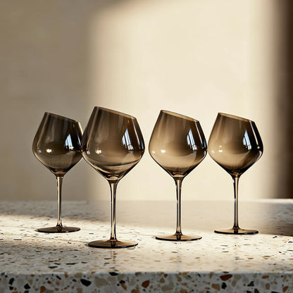 Smokey Wine Glasses- Set of 4