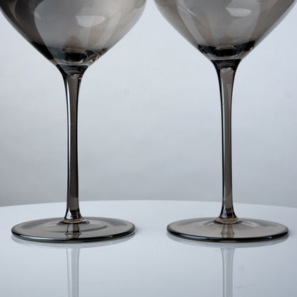 Grey-Tinted Slanted Wine Glass - Set of 2