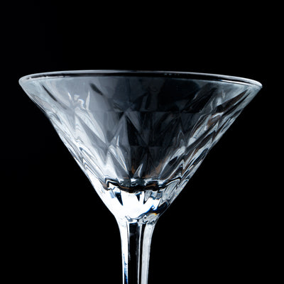 Diamond-Cut Crystal Cocktail Glass  - Set of 6