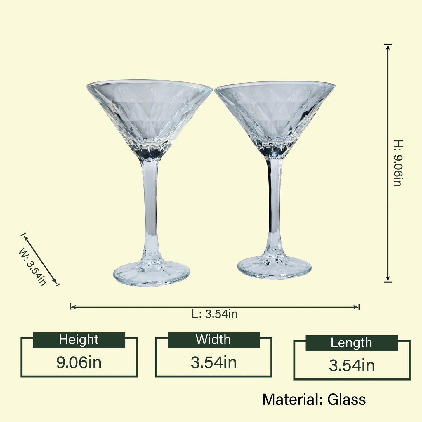 Luxury martini drinkware collection designed for refined gatherings, cocktail serving, and sophisticated entertaining occasions
