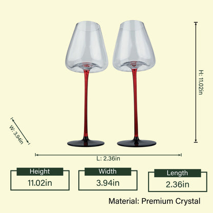 Noir Slim Wine Glasses - Set of 4