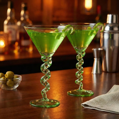 Hammered Round Base Glasses - Set of 2
