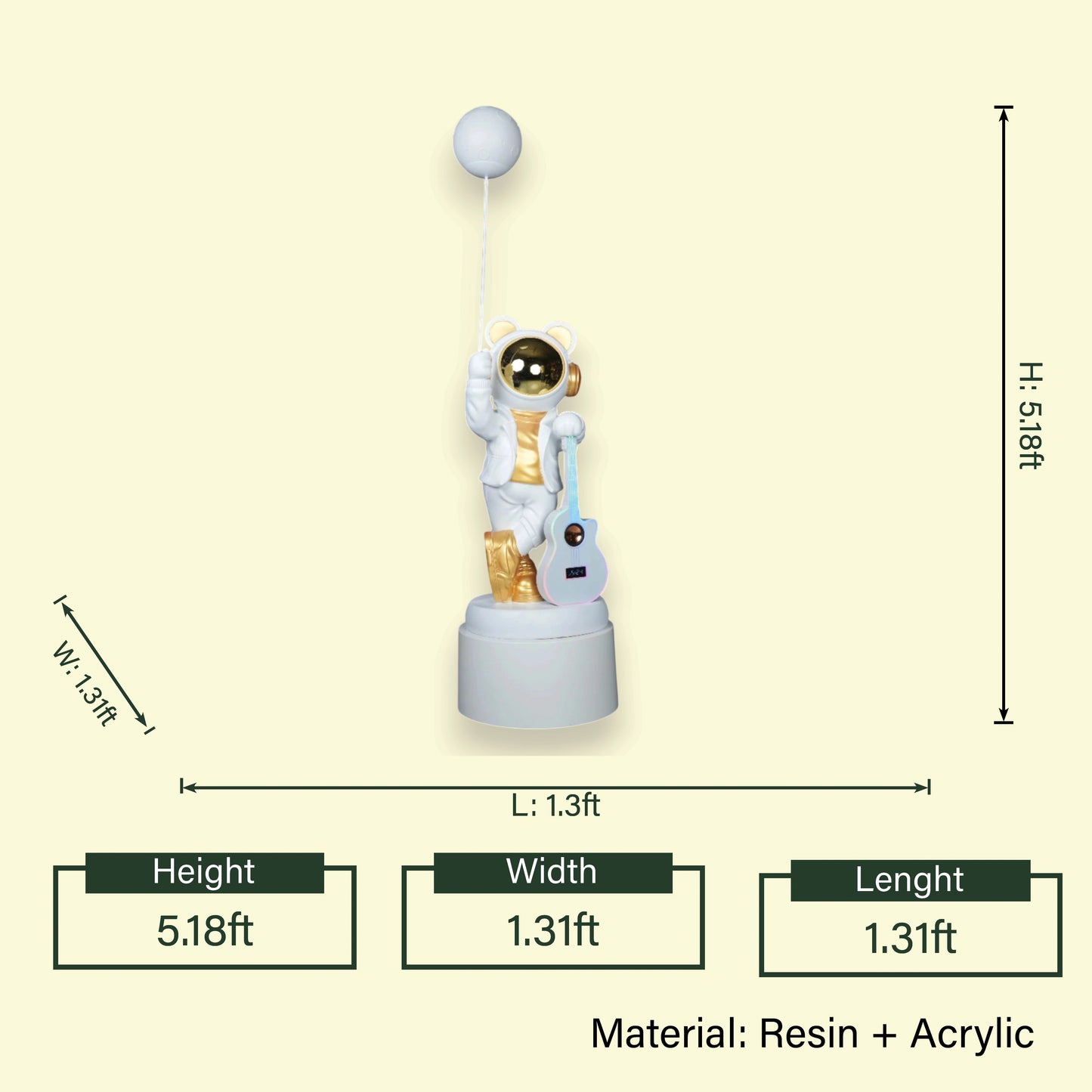 Astronaut Galaxy speaker beige spec sheet