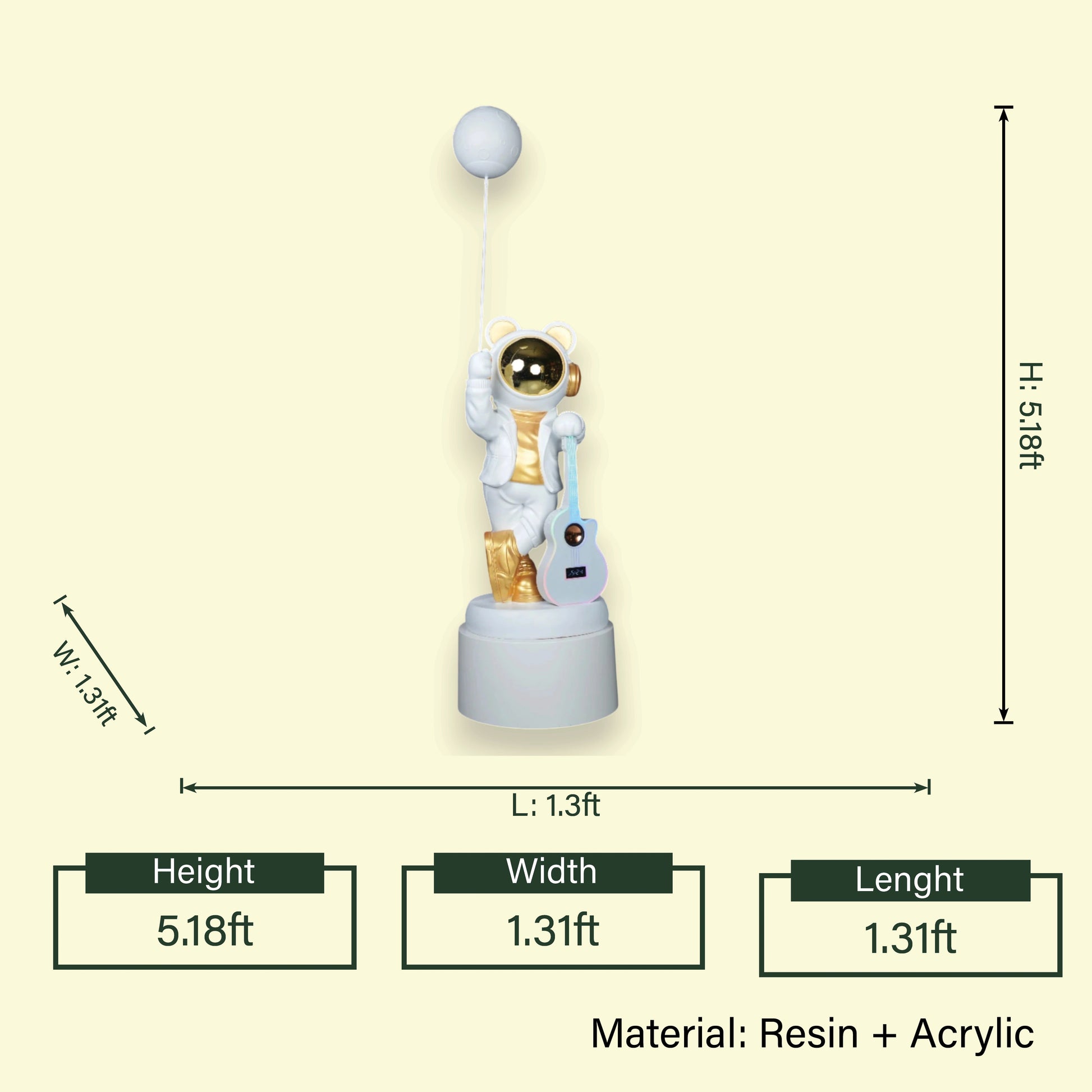 Astronaut Galaxy speaker beige spec sheet