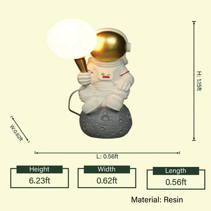 Moon Buddy lamp dimensioned spec card
